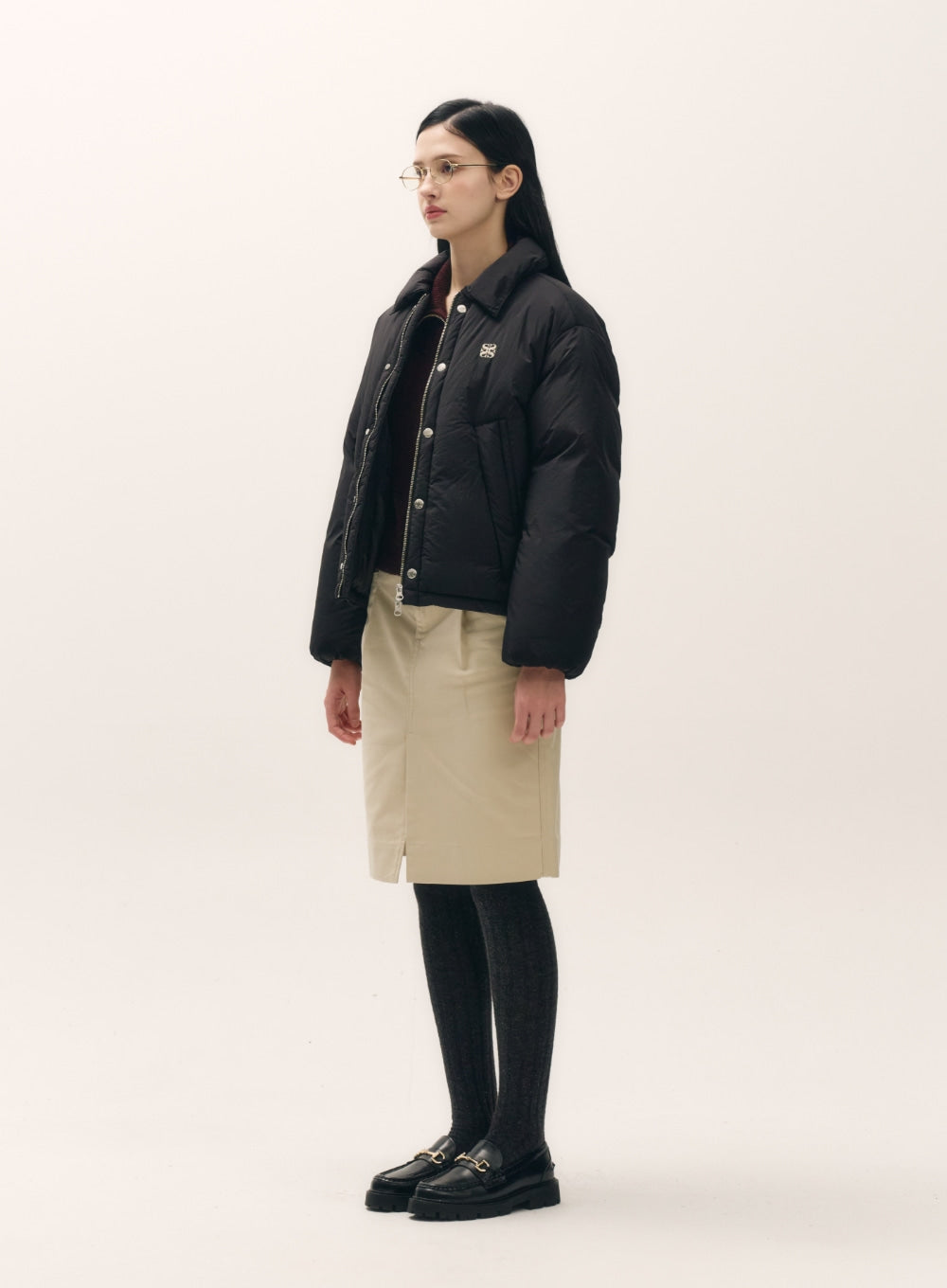 [satur] (W) Lecce Duck Down Padding - Palette Black