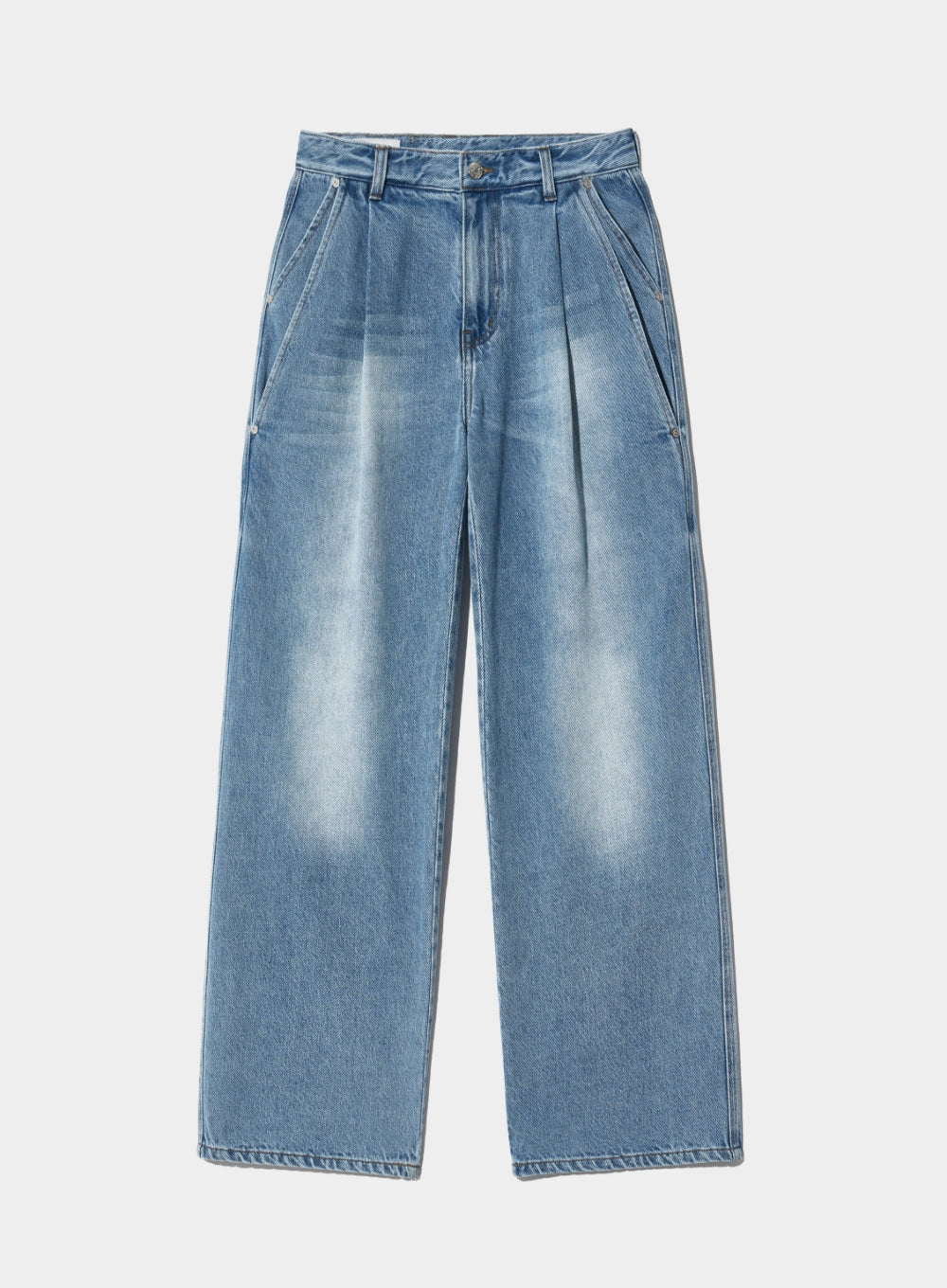 [satur] (W) Vinales Retro One Denim Pants - Light Blue