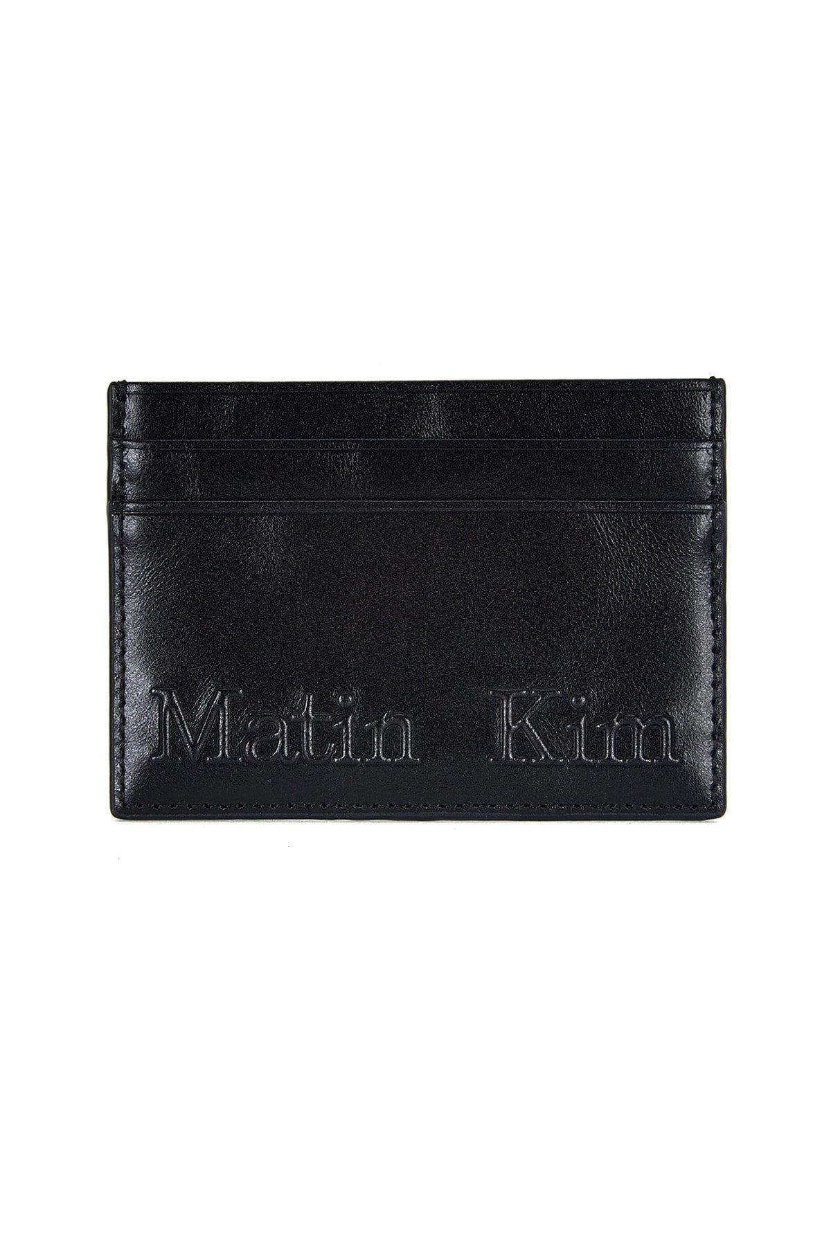 Matinkim Embossed Logo Card Wallet IN Black