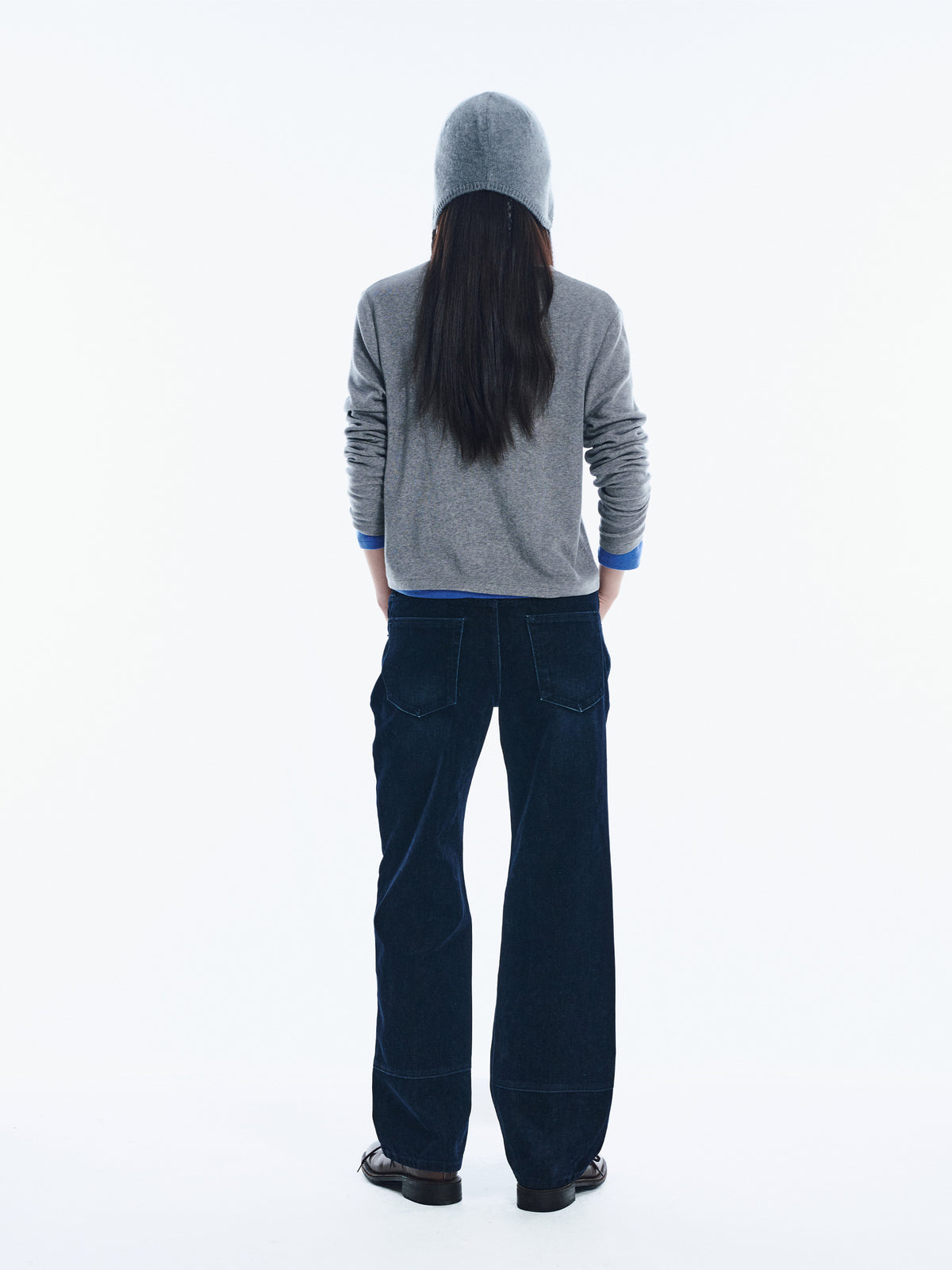 Low Classic Wool Jersey Warm Cardigan Melange Grey