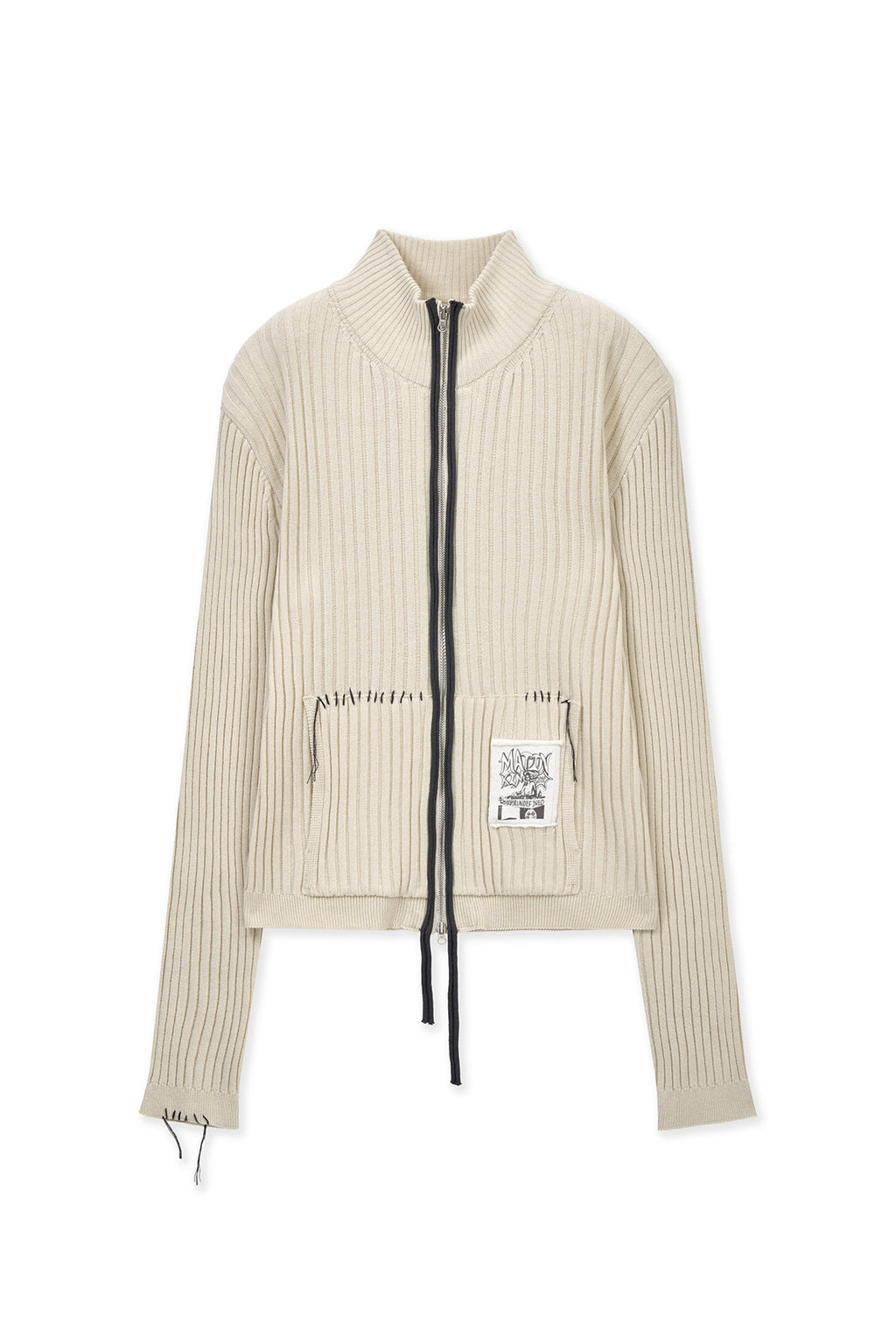 [matinkim] Handcraft Slim Fit Cardigan IN Light Beige