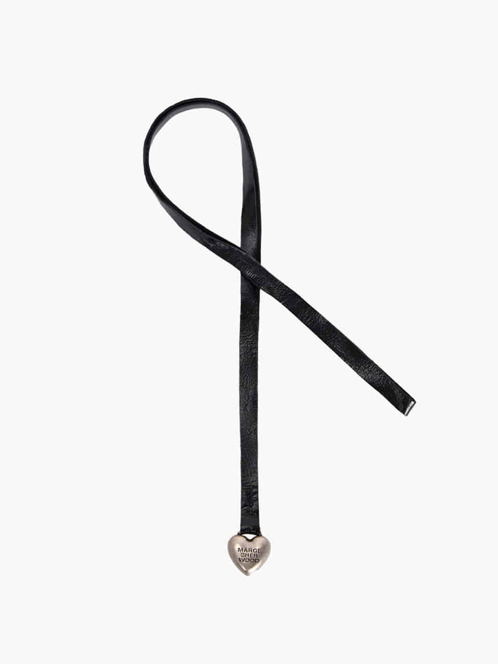 Margesherwood Heart Charm black soft crinkle