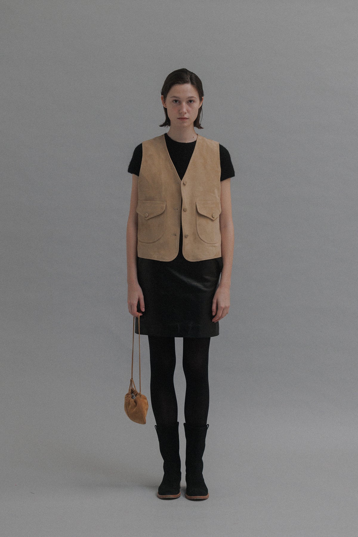 Nothing Written Nella suede strap mini bag (Cheddar)