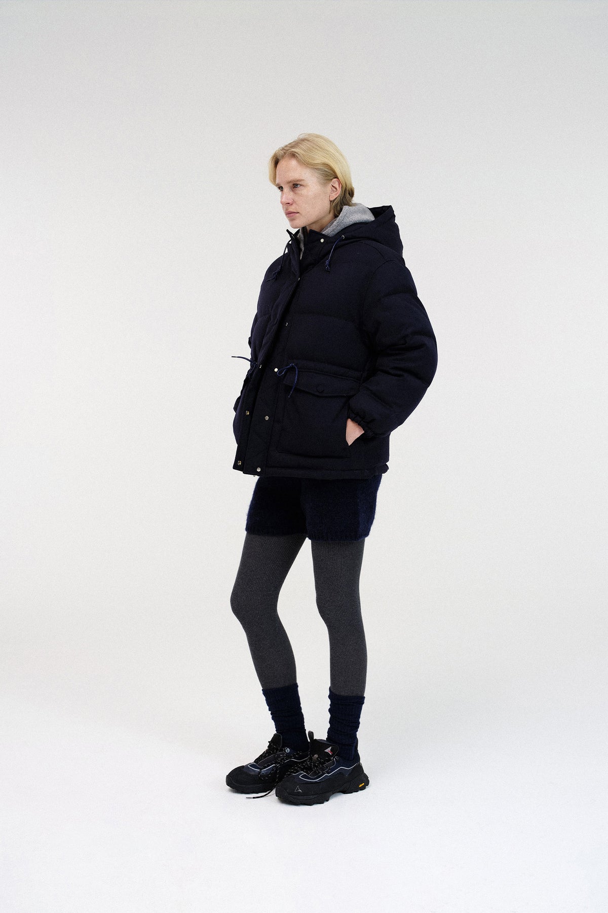 Nothing Written Knitted short pants (Navy)