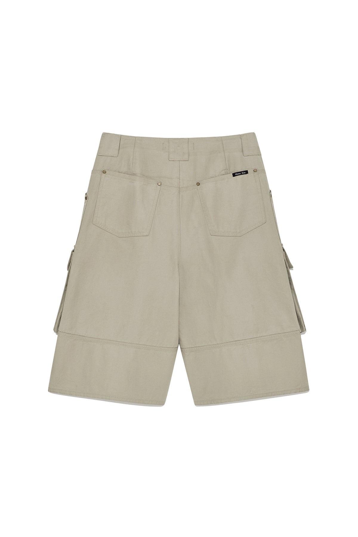 Matinkim Coated Cotton Bermuda Pants For Men IN Beige
