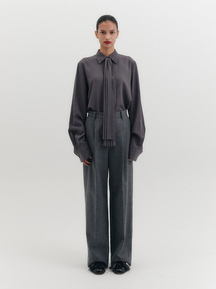 EENK Pintuck Relaxed Pants - Gray