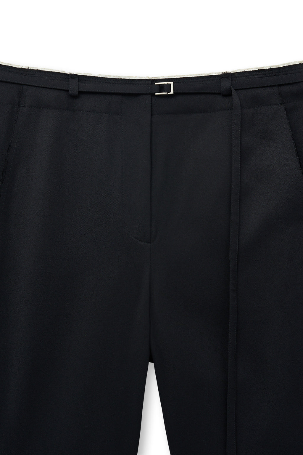 [matinkim] CUT OUT POINT STRING TROUSER IN BLACK