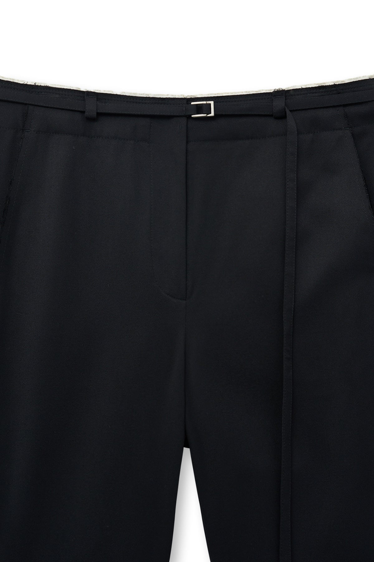 [matinkim] CUT OUT POINT STRING TROUSER IN BLACK