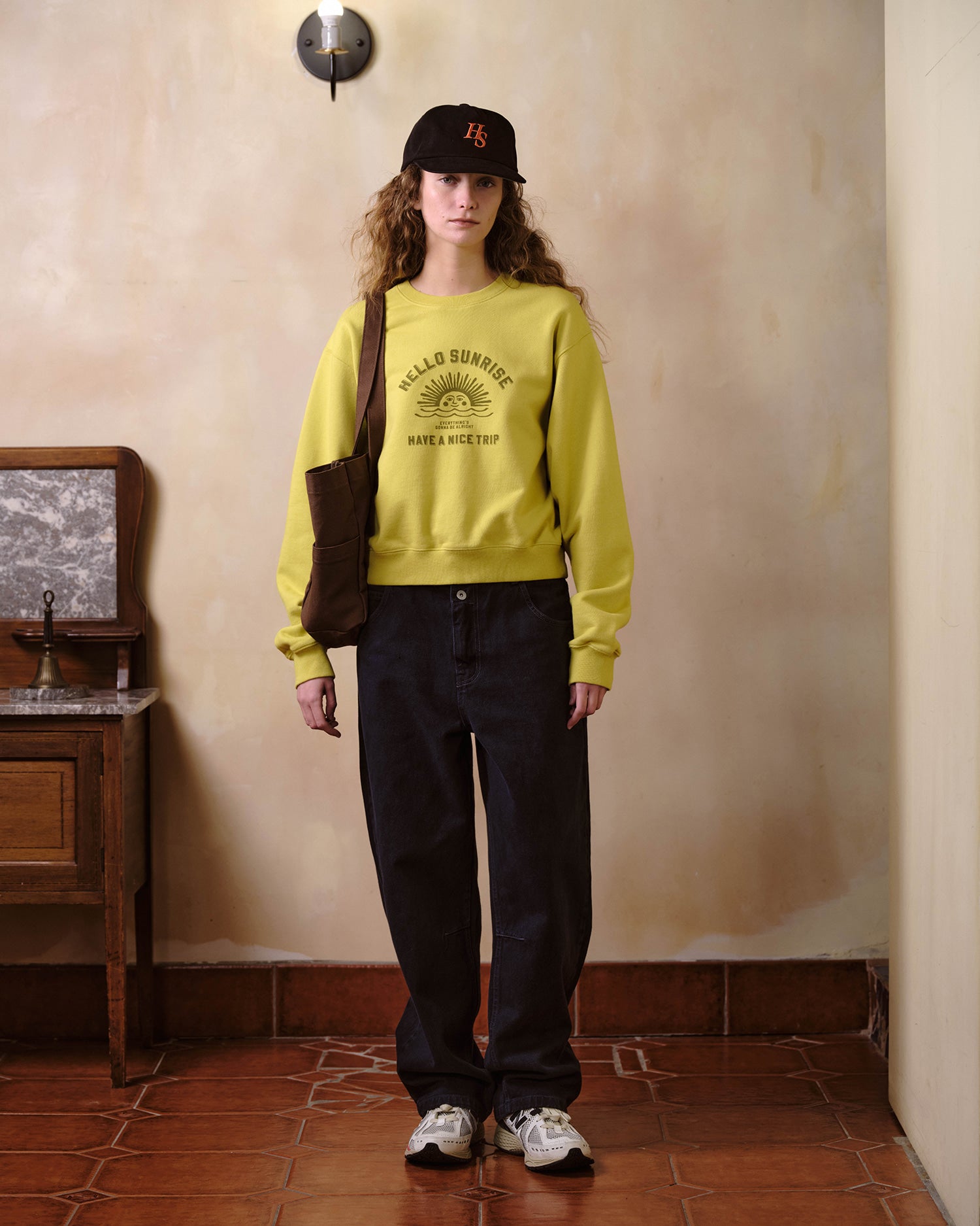 VTG Arch Logo Sweatshirt(W)_Lemon Yellow
