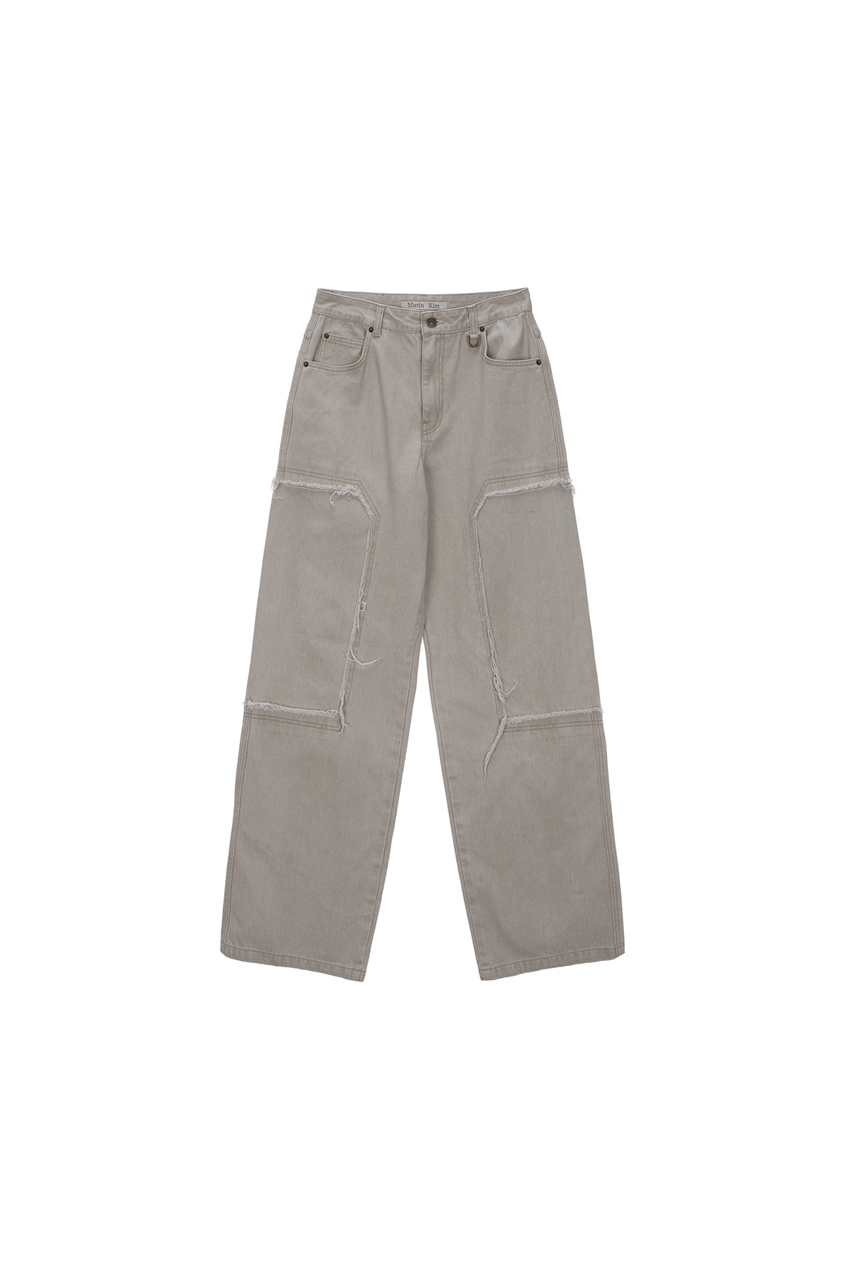 Matinkim Double Knee Cotton Denim Pants For Men IN Beige