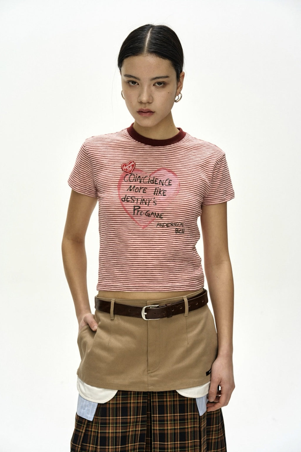 Andersson Bell (Essential) Heart Message Stripe T-Shirt
