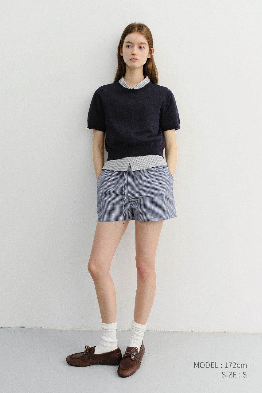 Dunst Unisex Linen Crewneck Knit Navy