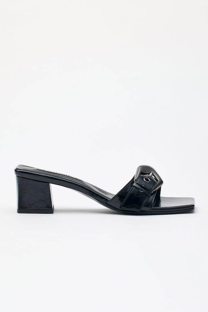 Matinkim Buckle Point Slide Heels IN Black