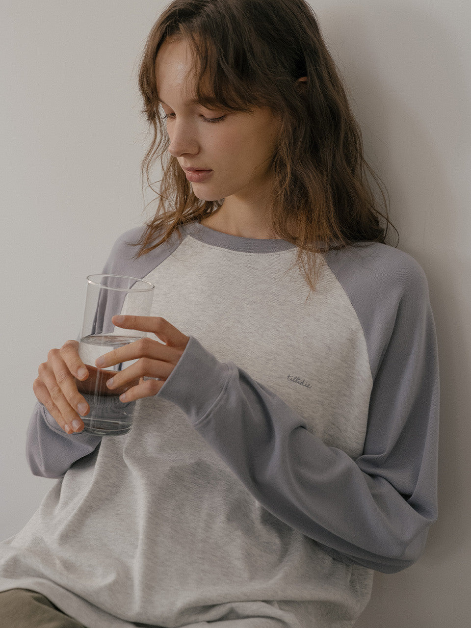 Tillidie Raglan oversized modal tee Blue