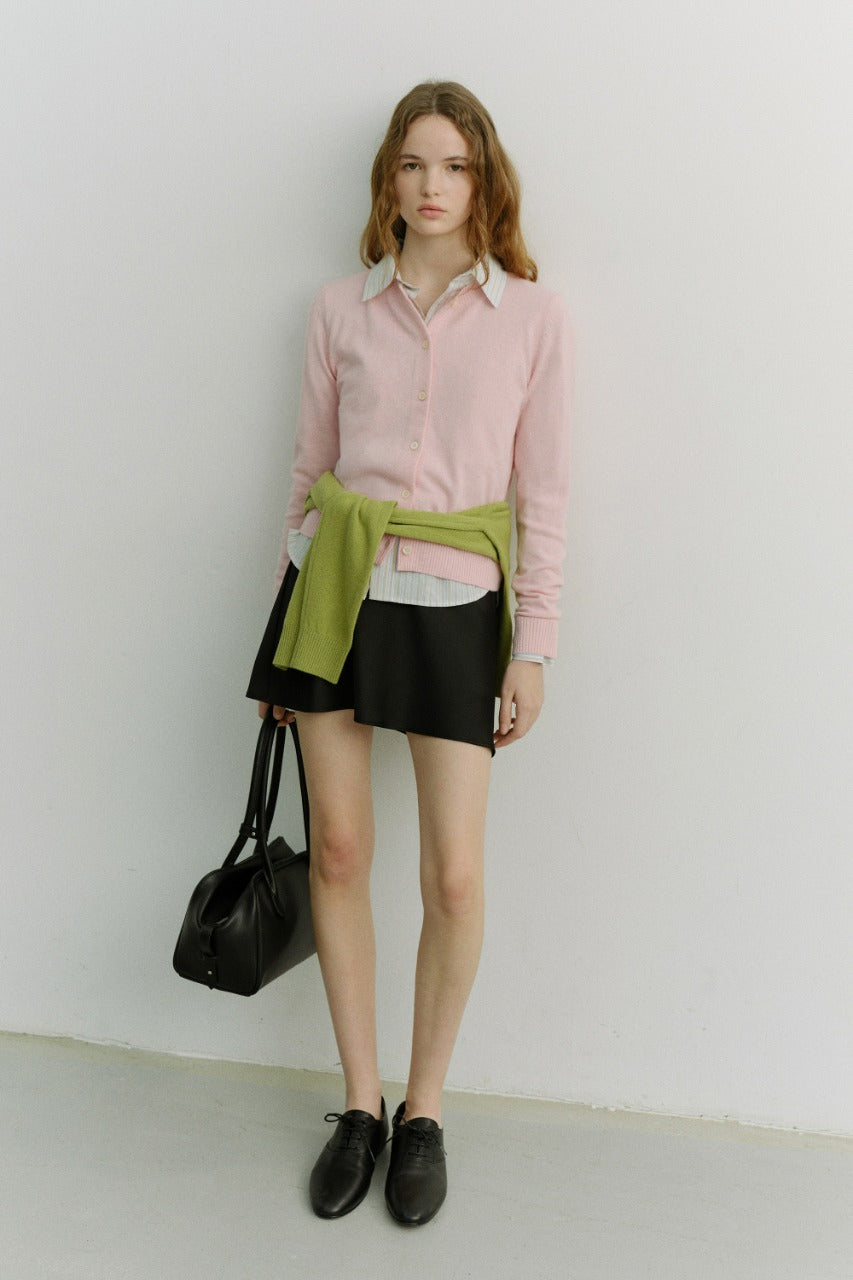 Dunst Satin Mini Skirt Black