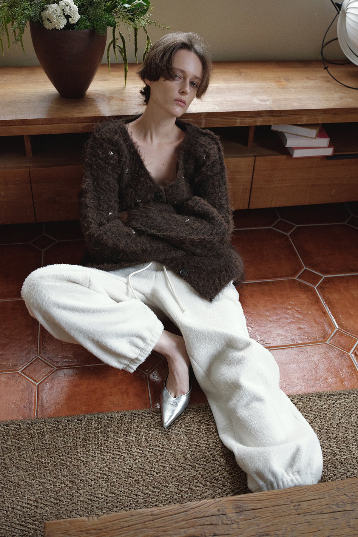 Overdueflair Wool Over Jogger Pants Ivory