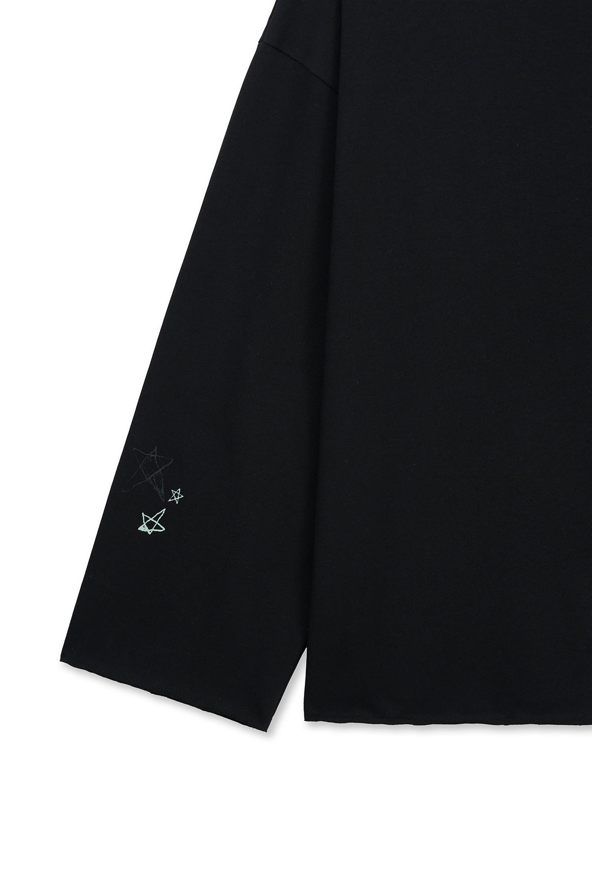 Matinkim Raw Hem Finished Boat Neck Top IN Black