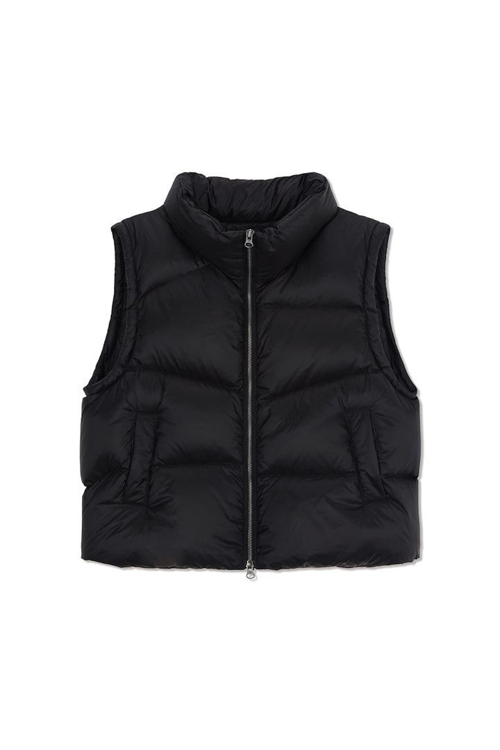 Matinkim Unbalance Quilted Down Vest For Women IN Black