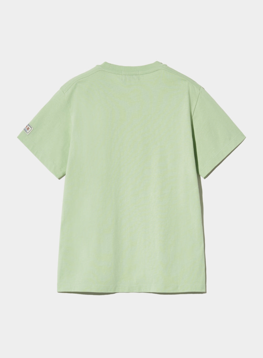 [satur] (W) Bon Voyage Raw-Cut Applique T-Shirt - Celadon Mint