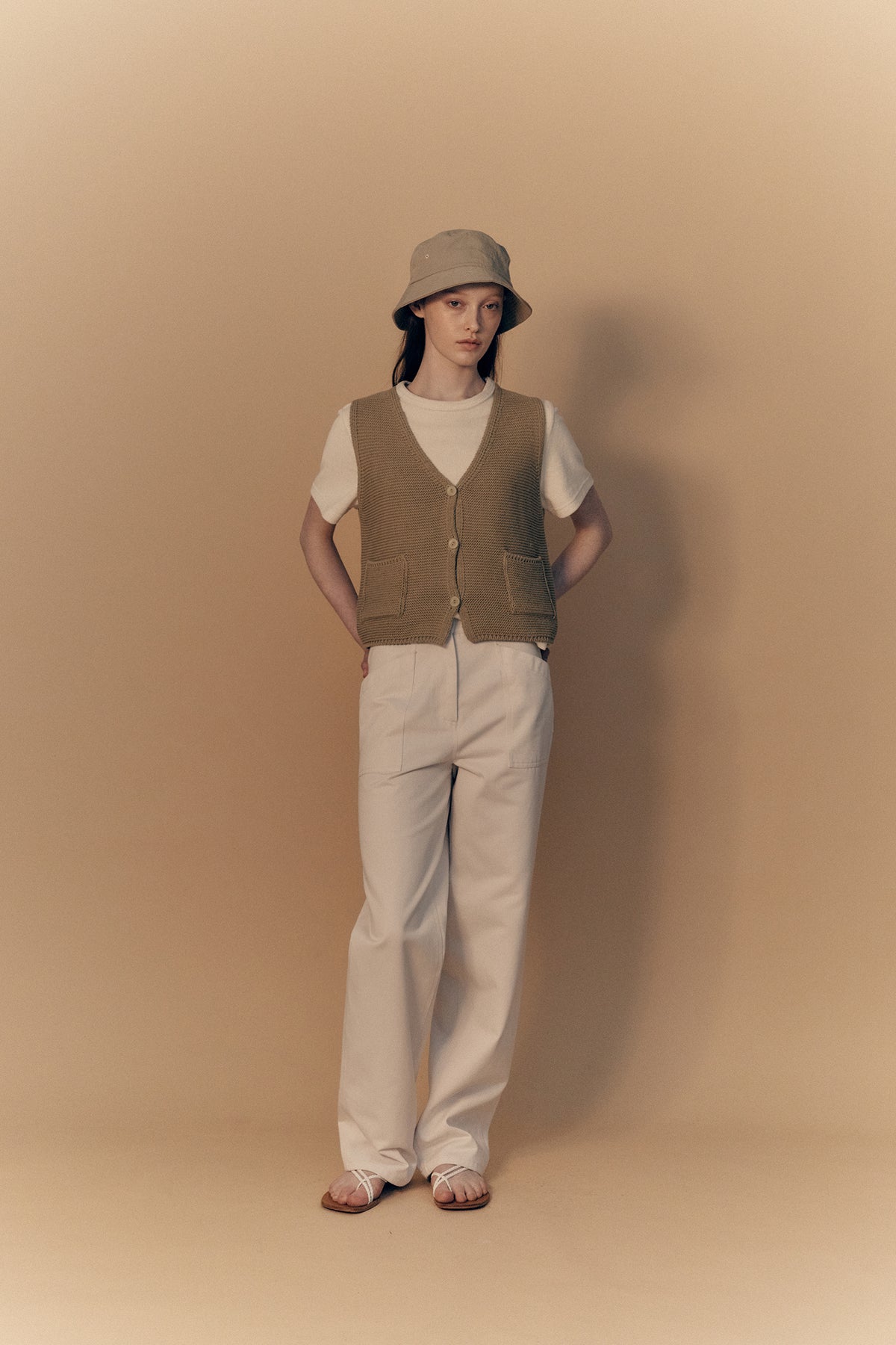 Nothing Written Traveller cotton hat (Khaki)