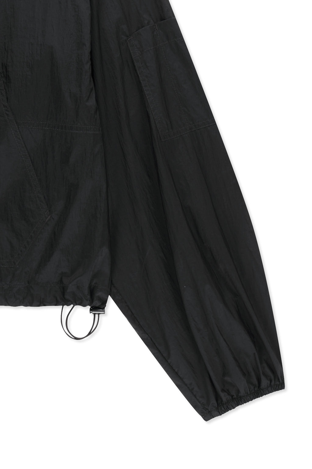 [matinkim] Back Logo Hoody Windbreaker For Women IN Dark Brown