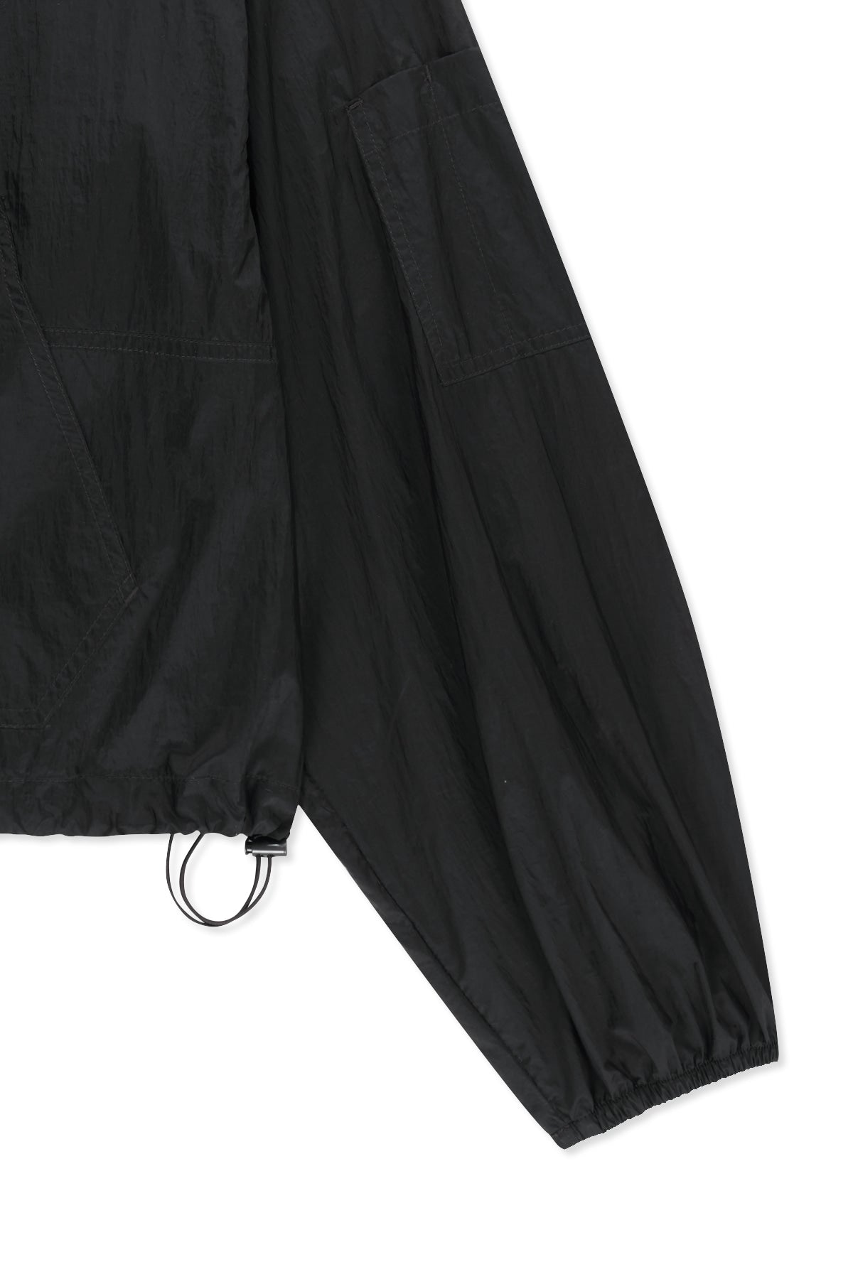 [matinkim] Back Logo Hoody Windbreaker For Women IN Dark Brown