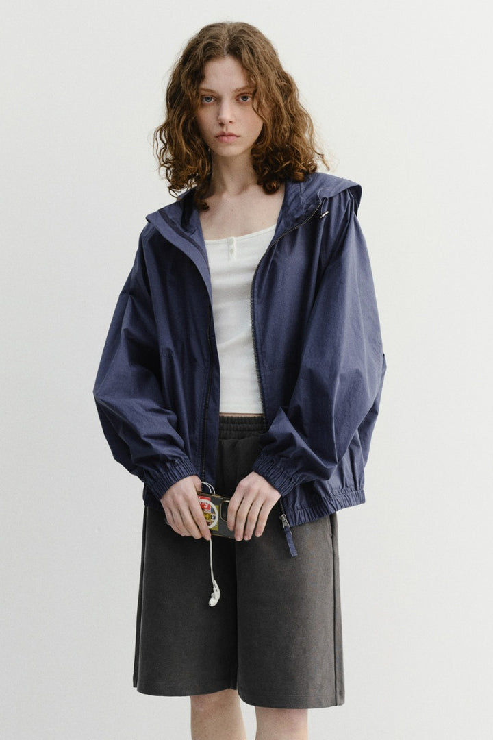 Dunst Unisex Summer Breeze Windbreaker Navy Blue