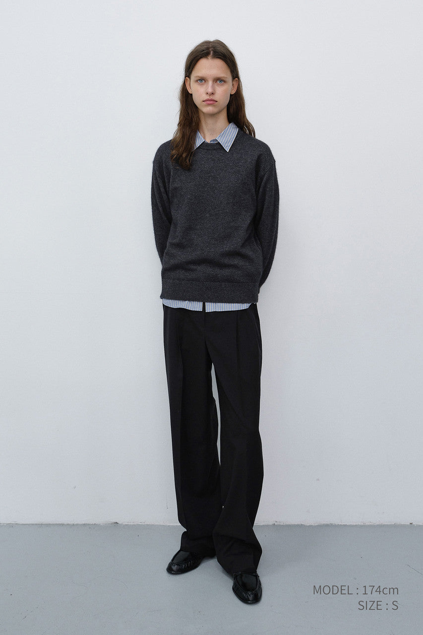 Dunst Unisex Essential Crewneck Sweater Charcoal Grey