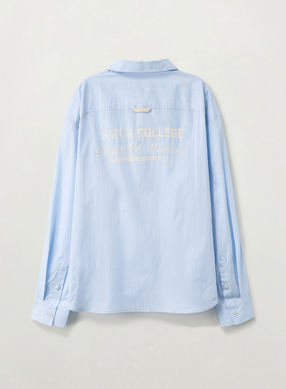 Satur Lettering Stripe Shirt - Blue