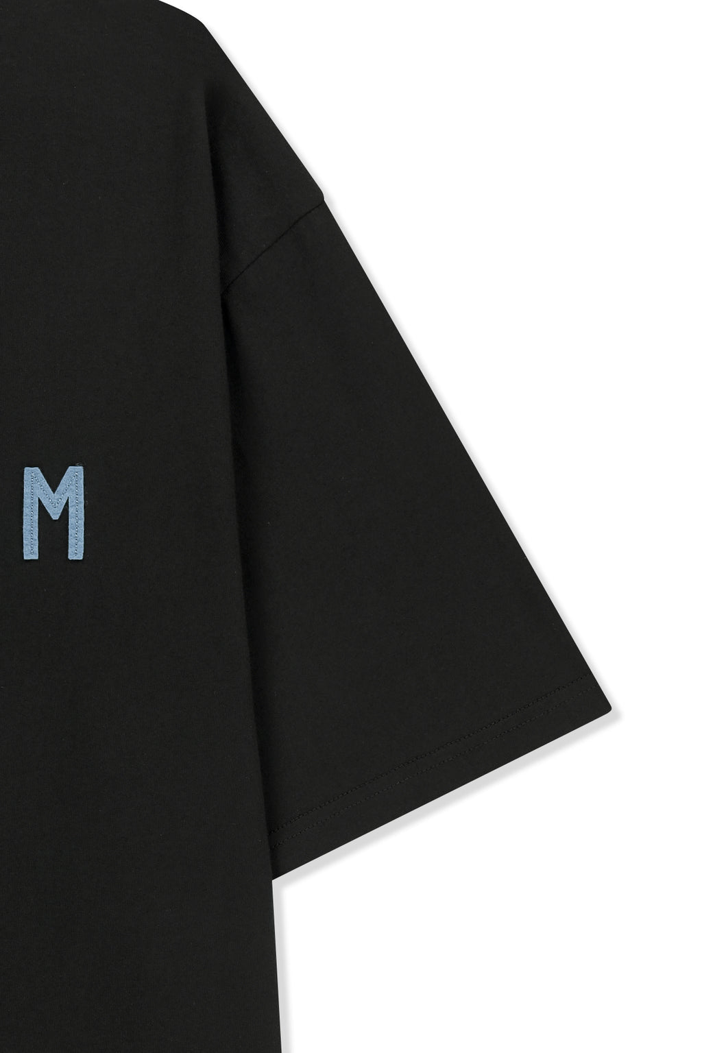 Matinkim Applique Felt Logo Top For Men IN Strong Black