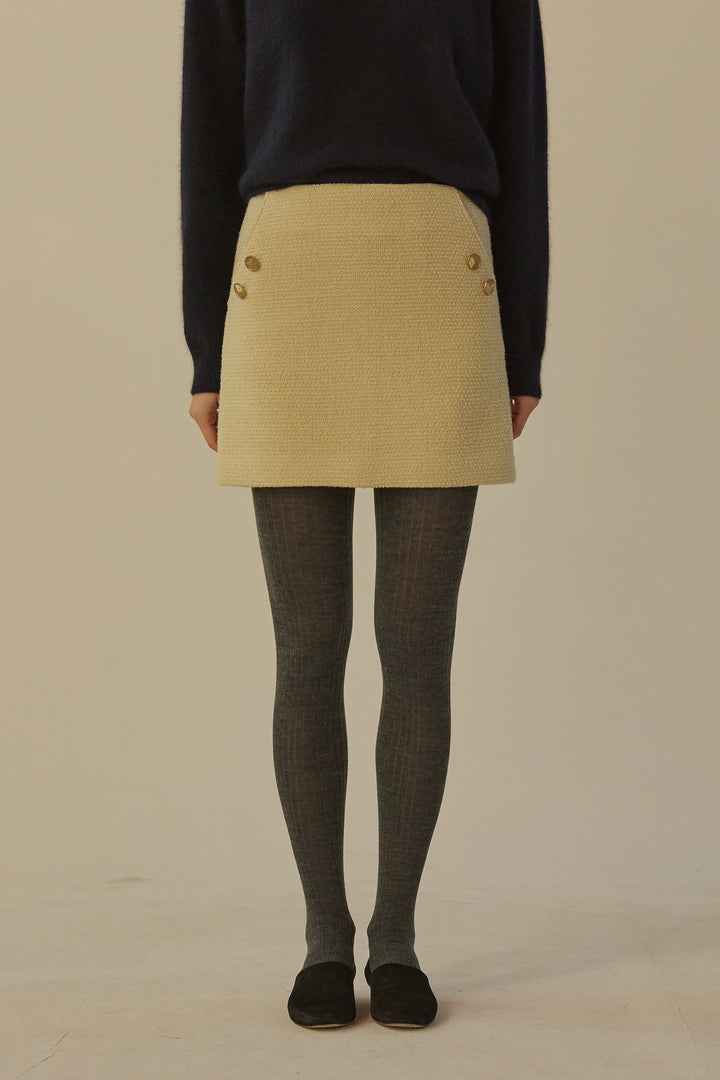Mango Maniplease Blanc Texture Mini Skirt