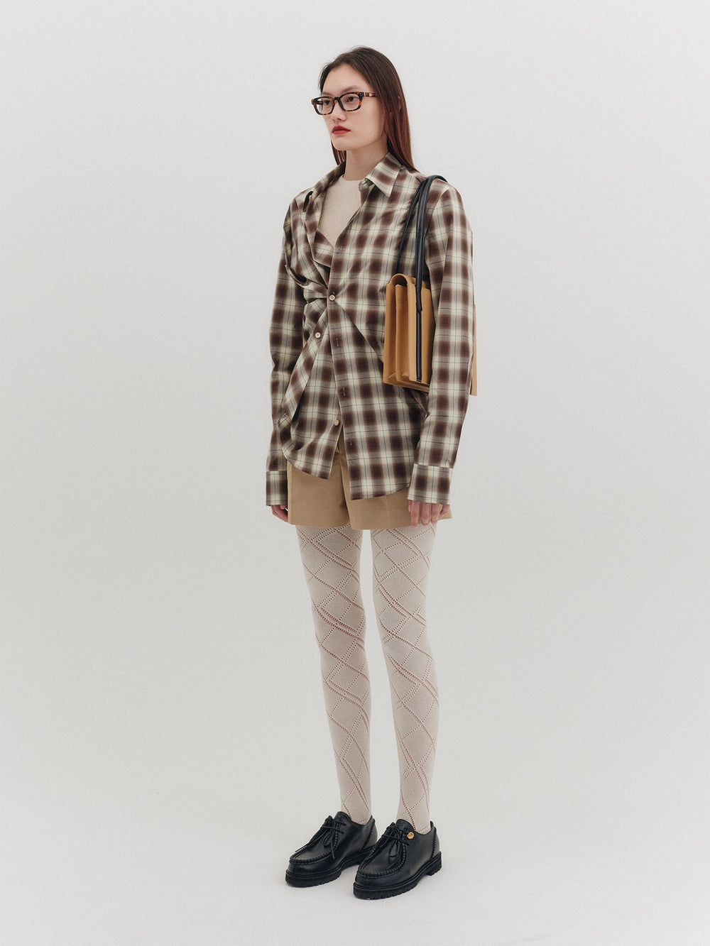 EENK High-Rise Shorts - Camel