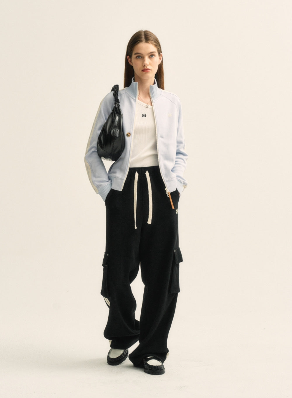 [satur] (W) Lawton All Day Track Zip-up Jacket - Sky Blue