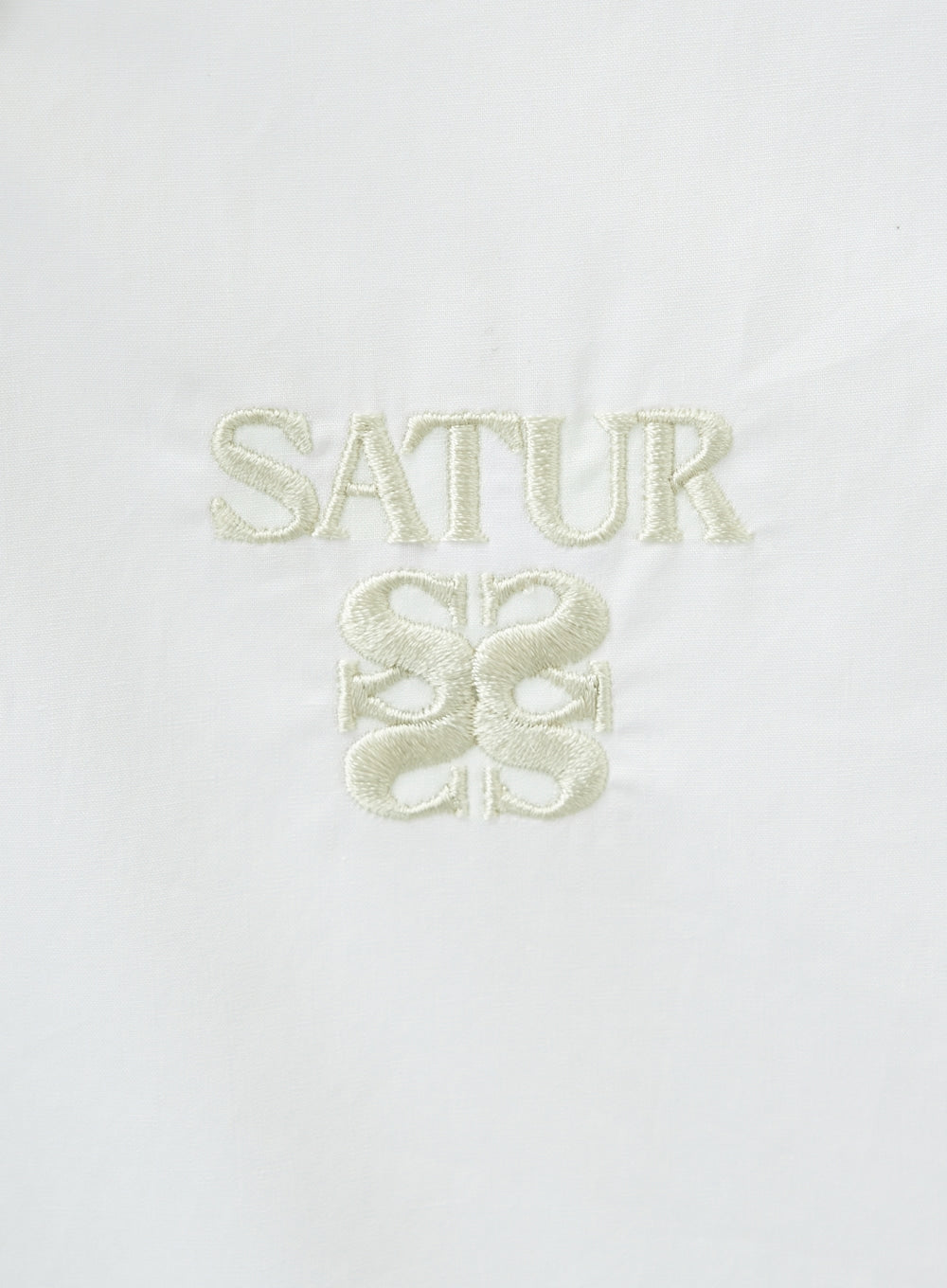 [satur] (W) Barrie Classic Solid Crop shirt - White
