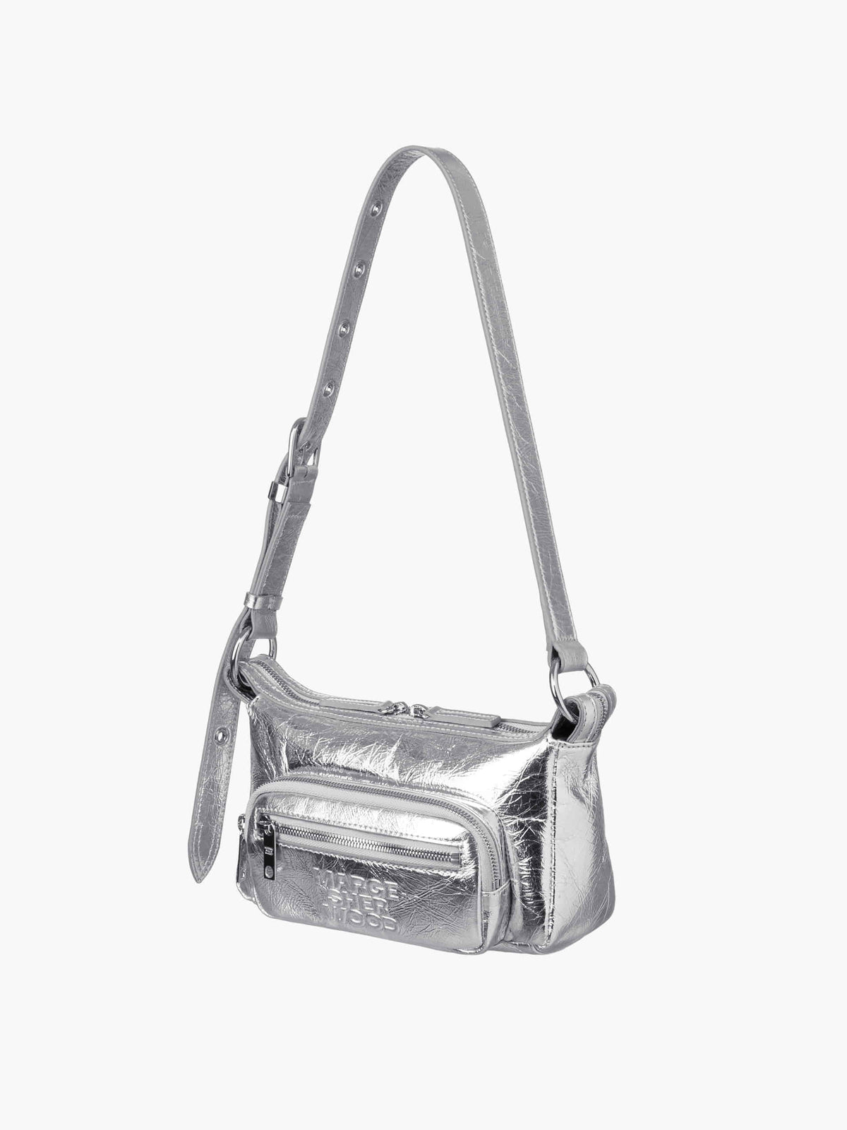 Margesherwood Outpocket Hobo Mini silver crinkle
