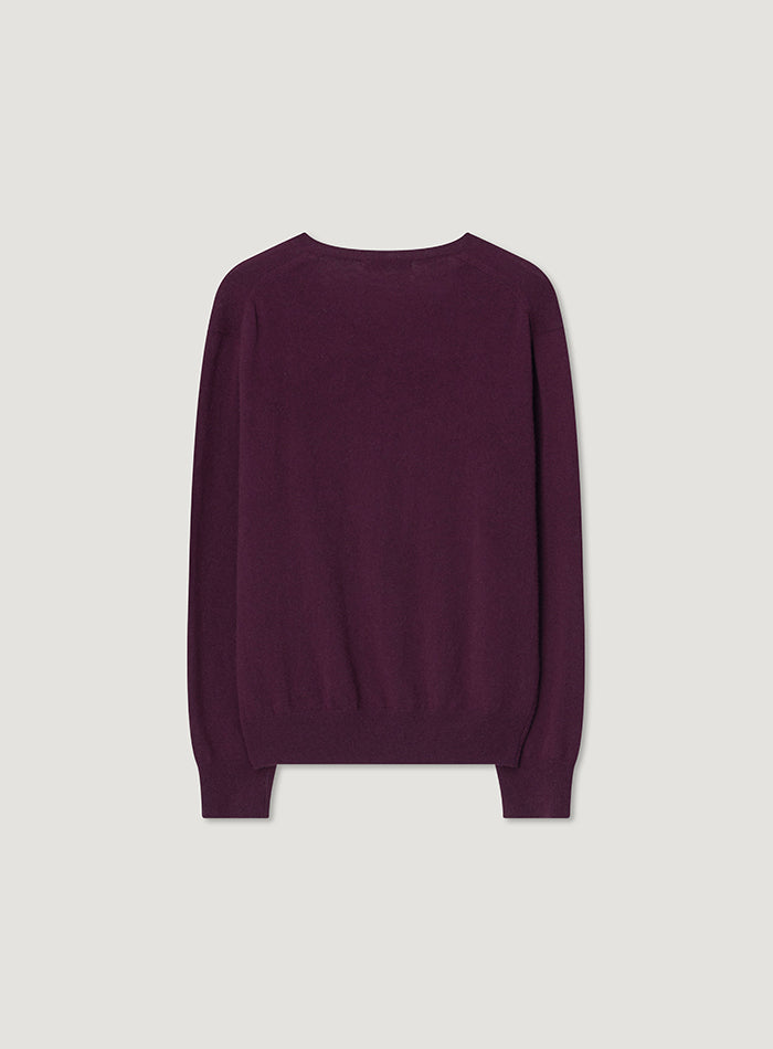 Mango Maniplease Bant V Knit Plum