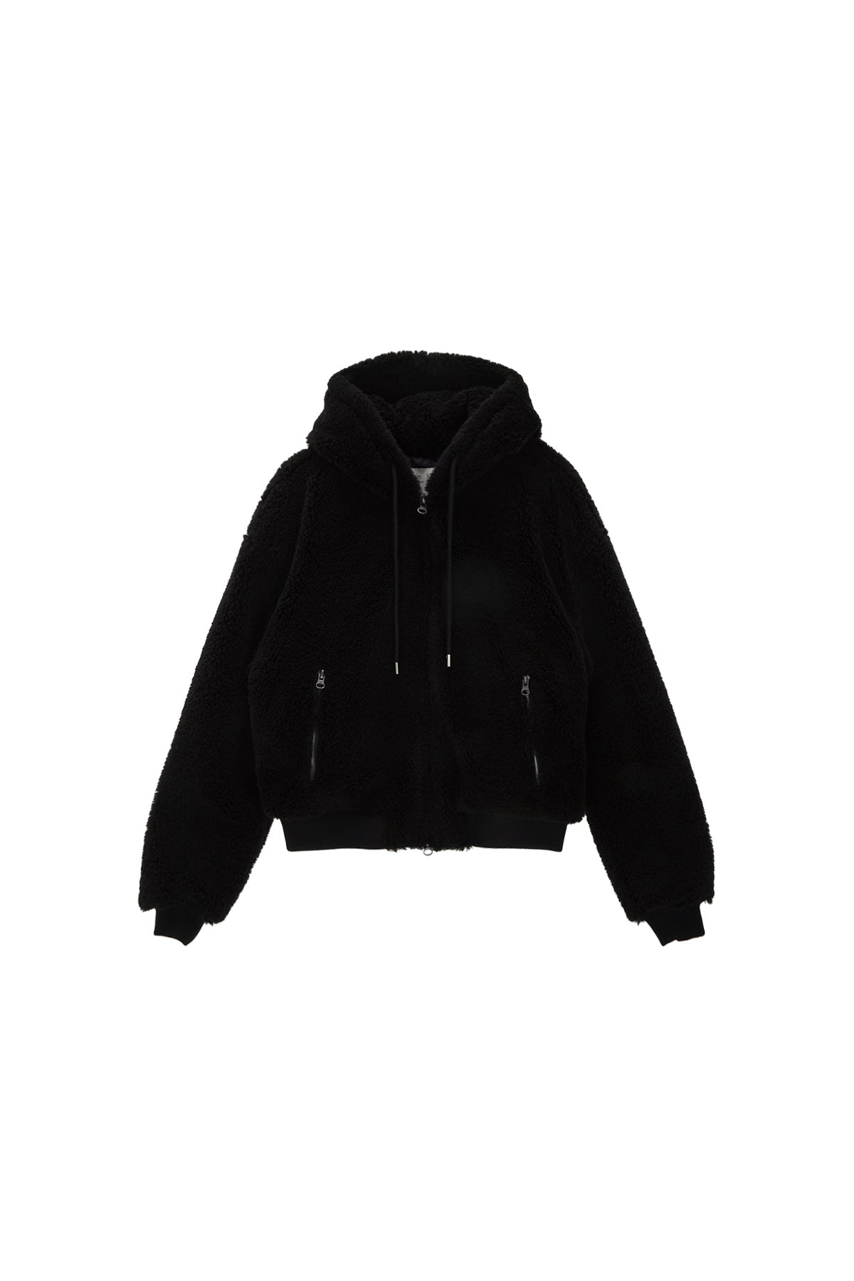Matinkim Logo Point Fleece Hoody Jumper For Women IN Black