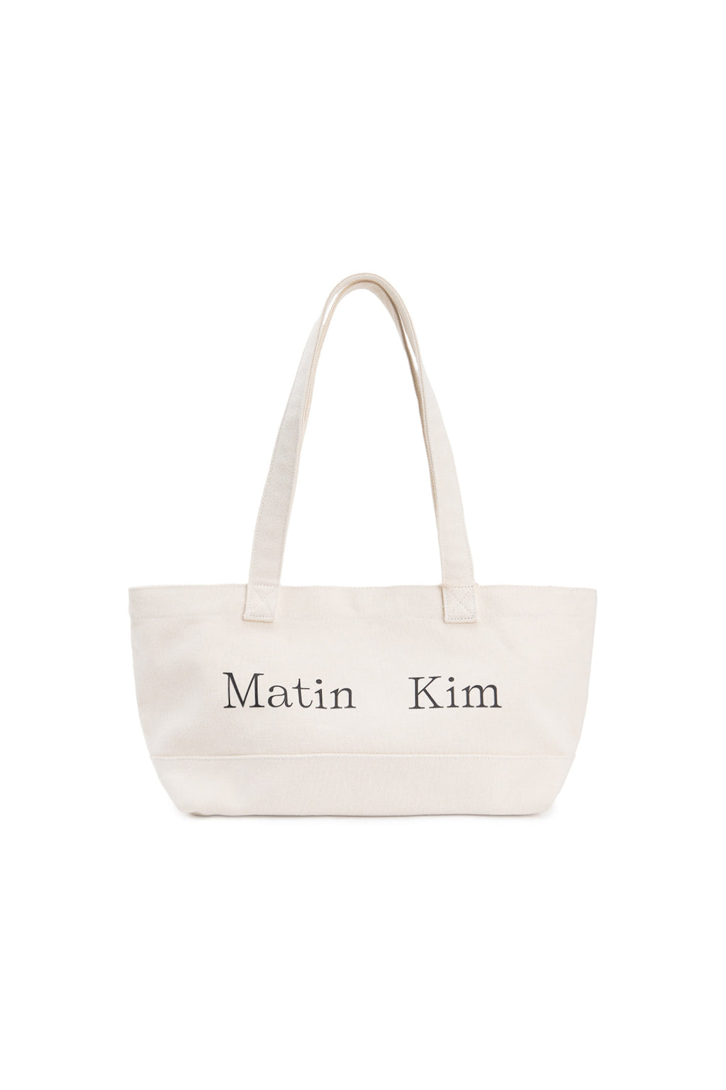 Matinkim Matin Logo Canvas Wide Shoulder Bag IN Ivory