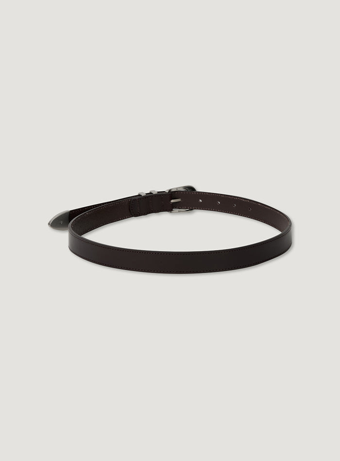 Mango Maniplease Barn Belt Deep Brown