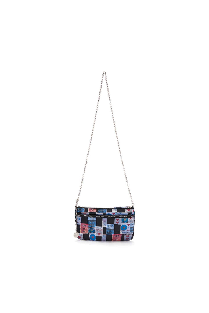 Matinkim Berlin Print Clutch Bag IN Blue