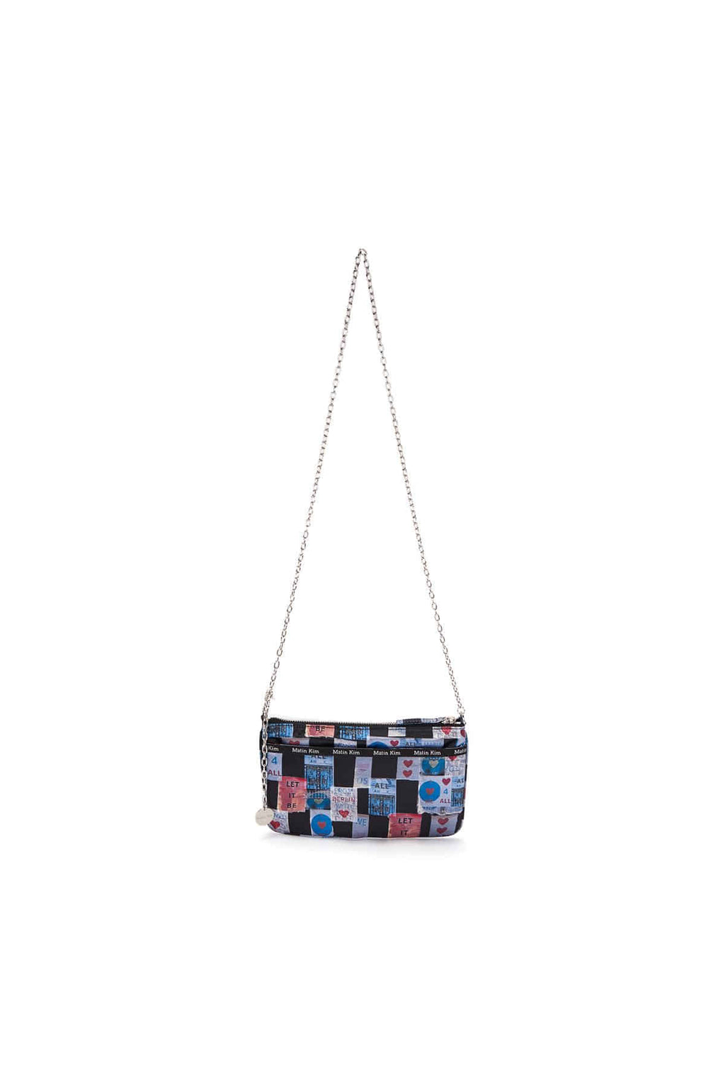 Matinkim Berlin Print Clutch Bag IN Blue