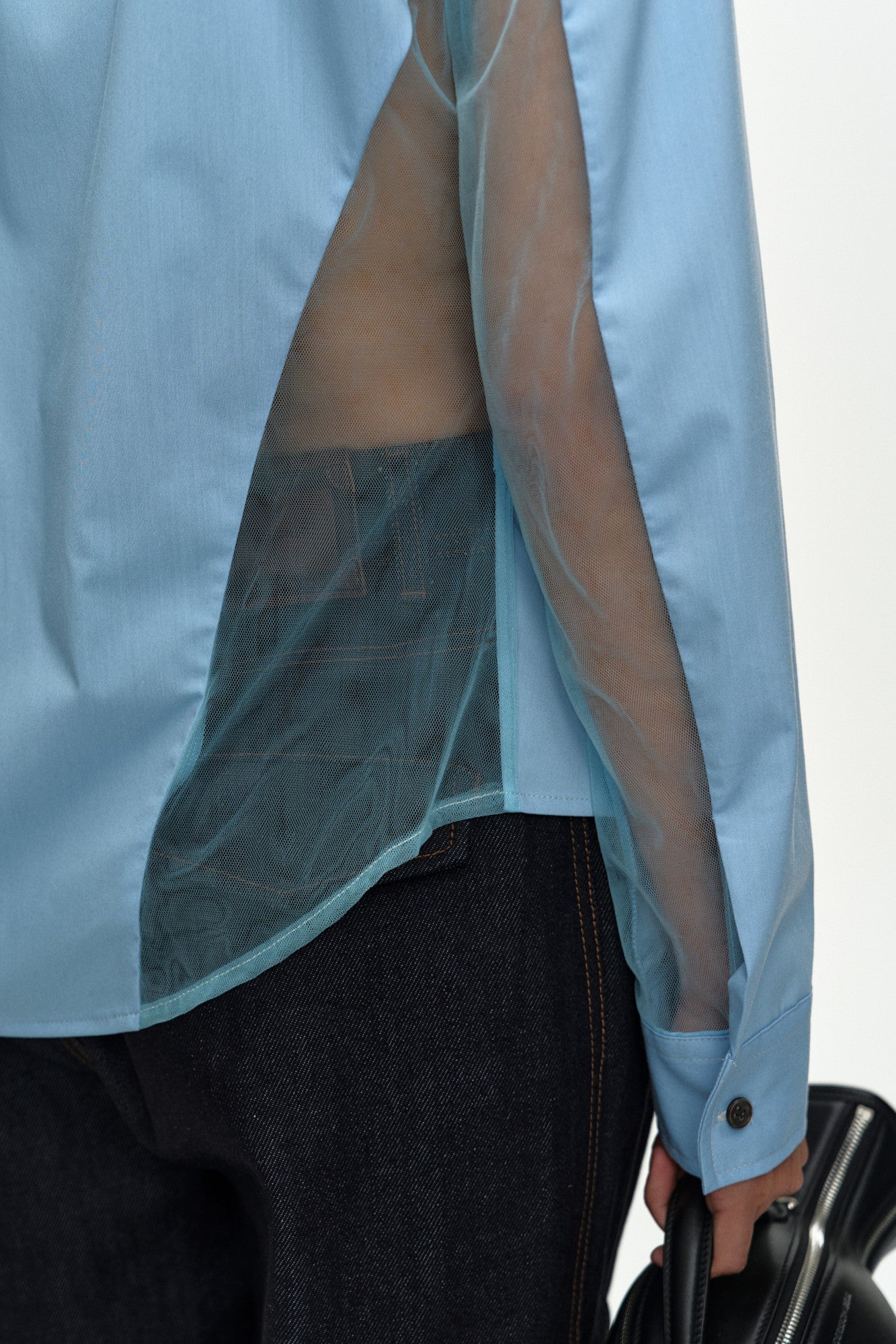 Andersson Bell Mesh Twist-Tuck Shirt
