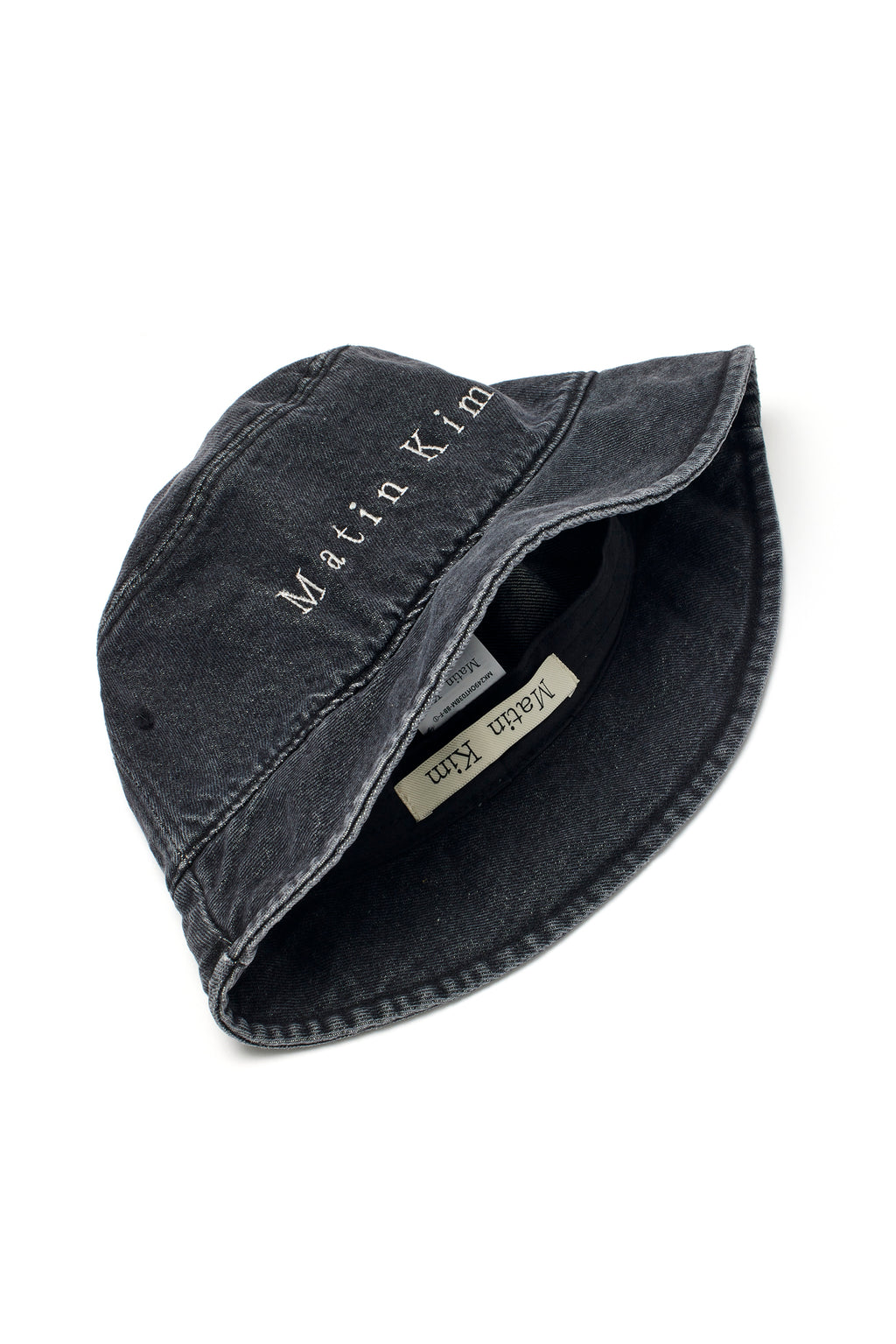 [matinkim] MATIN BLACK DENIM BUCKET HAT IN BLACK