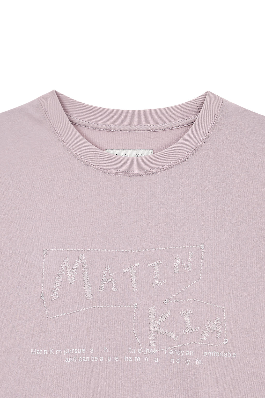 [matinkim] DOODLE LOGO GRAPHIC TOP IN LILAC