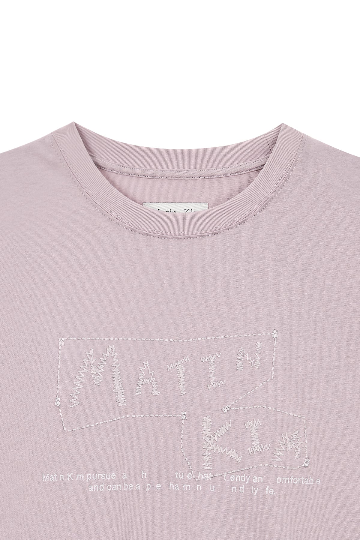 [matinkim] DOODLE LOGO GRAPHIC TOP IN LILAC