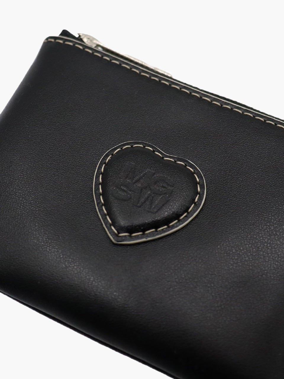 Margesherwood Heart Zipper Wallet black plain