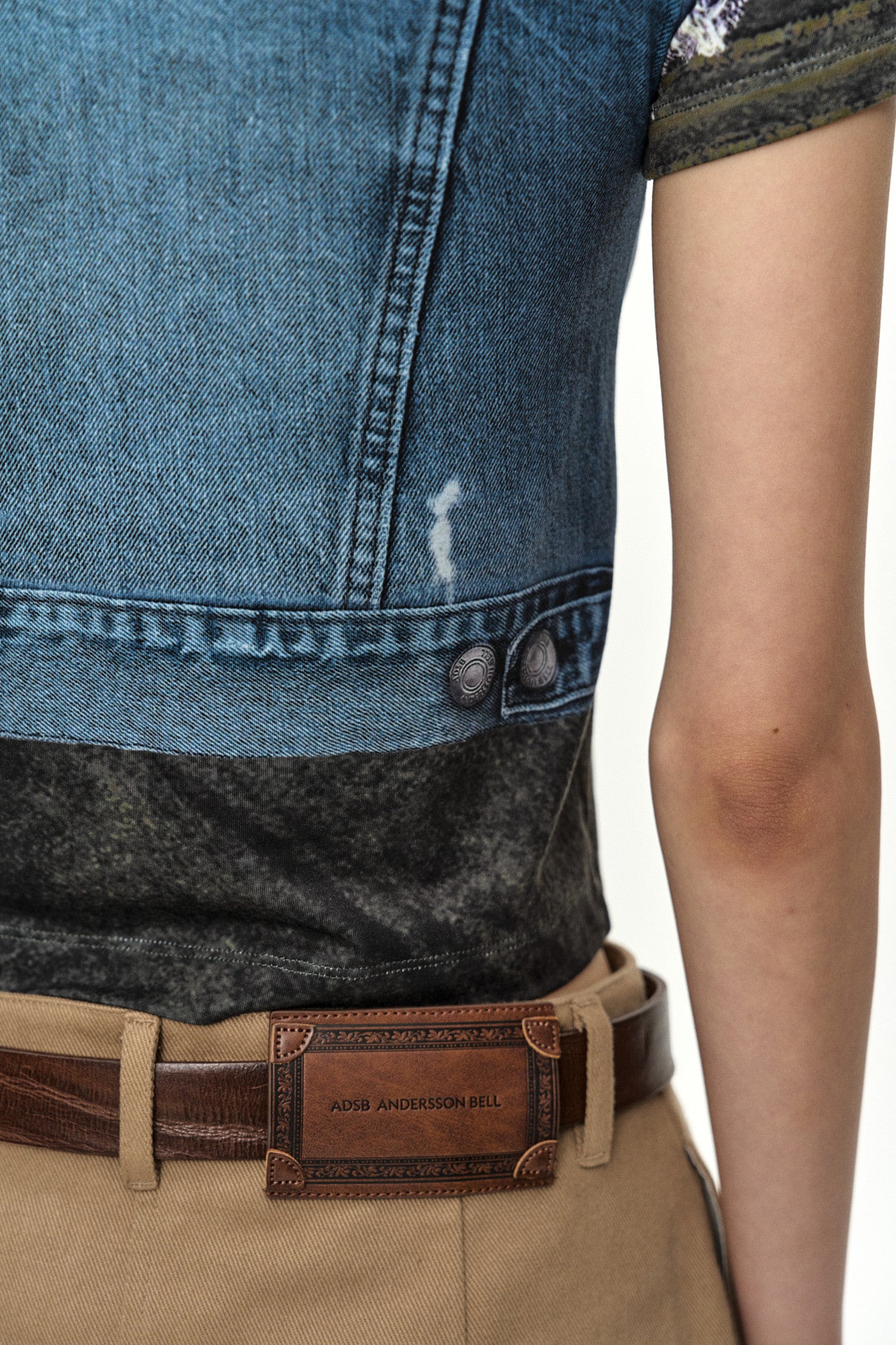 Andersson Bell Rvan Denim Vest Printed T-Shirt