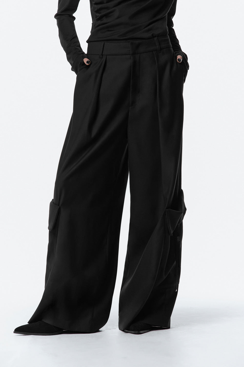 Treemingbird Roomy Cargo Slacks Black