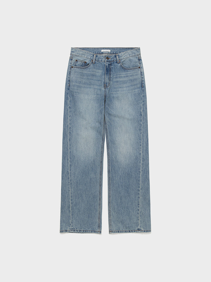 Low Classic Mid-Rise Roll-Up Jeans Light Blue