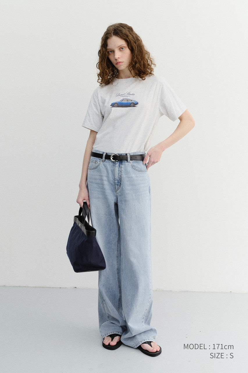Dunst Summer Relaxed Wide Jeans Light Blue